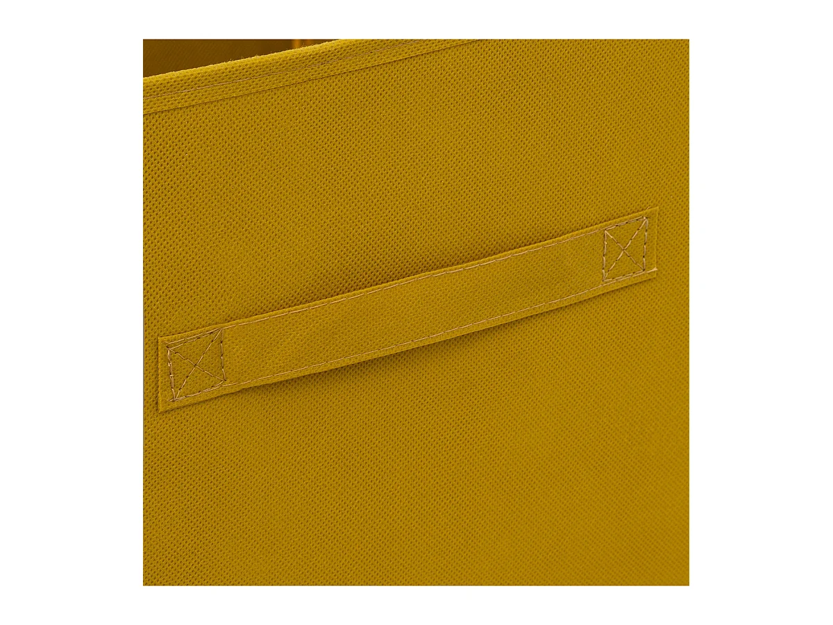 Boîte de rangement en tissu Jaune moutarde 31 x 31 x 31 cm