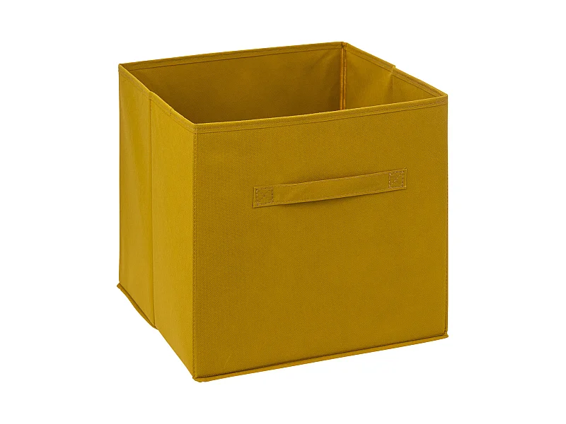Boîte de rangement en tissu Jaune moutarde 31 x 31 x 31 cm