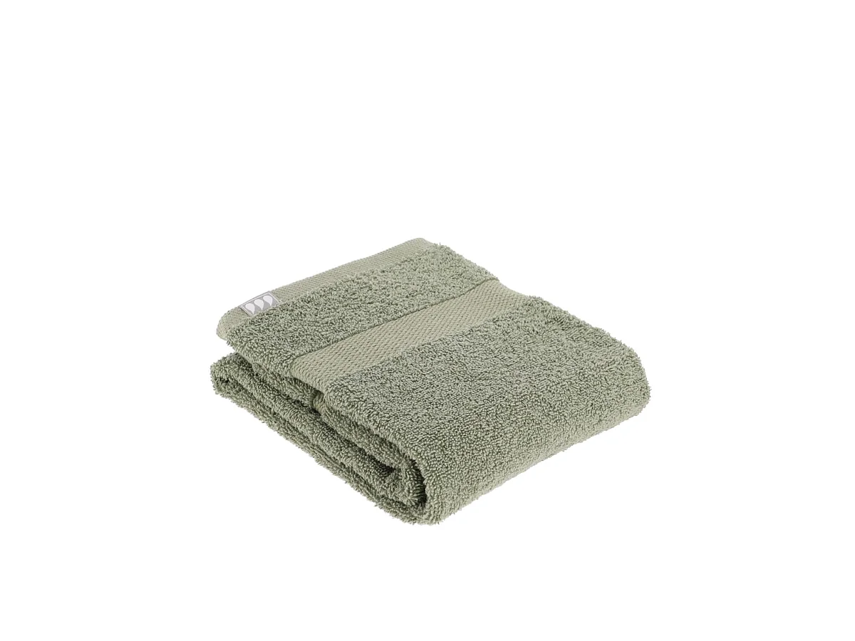 Serviette de toilette tissu éponge 100% Coton Vert Kaki 50 x 90 cm