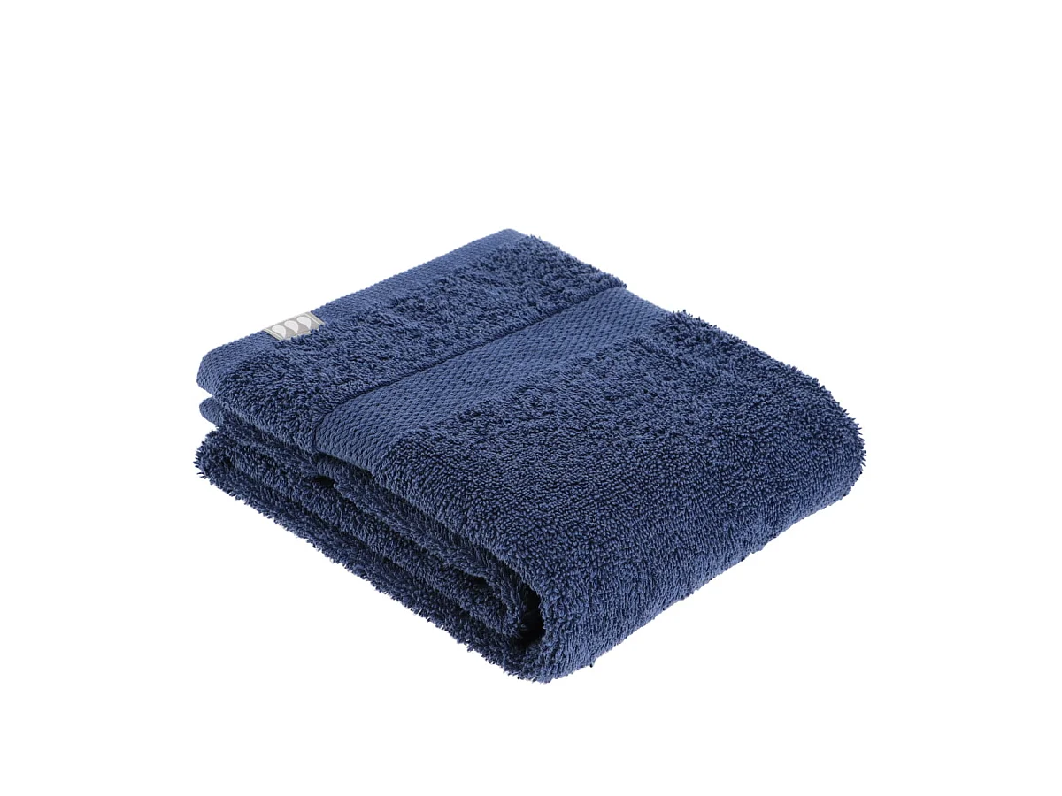 Serviette de toilette tissu éponge 100% Coton Bleu marine 50 x 90 cm
