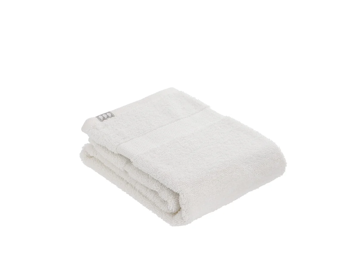 Serviette de toilette tissu éponge 100% Coton Blanc 50 x 90 cm