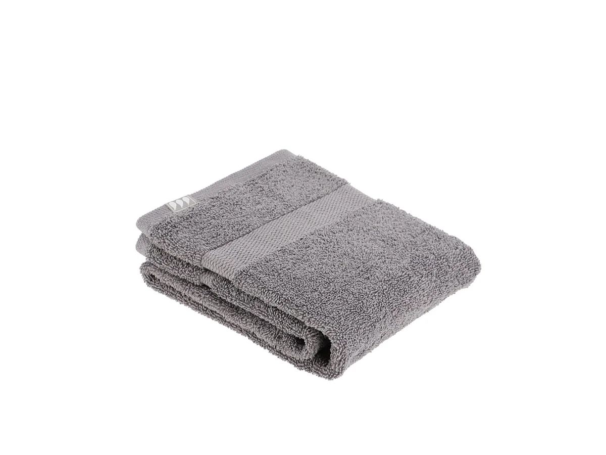 Serviette de toilette tissu éponge 100% Coton Gris 50 x 90 cm
