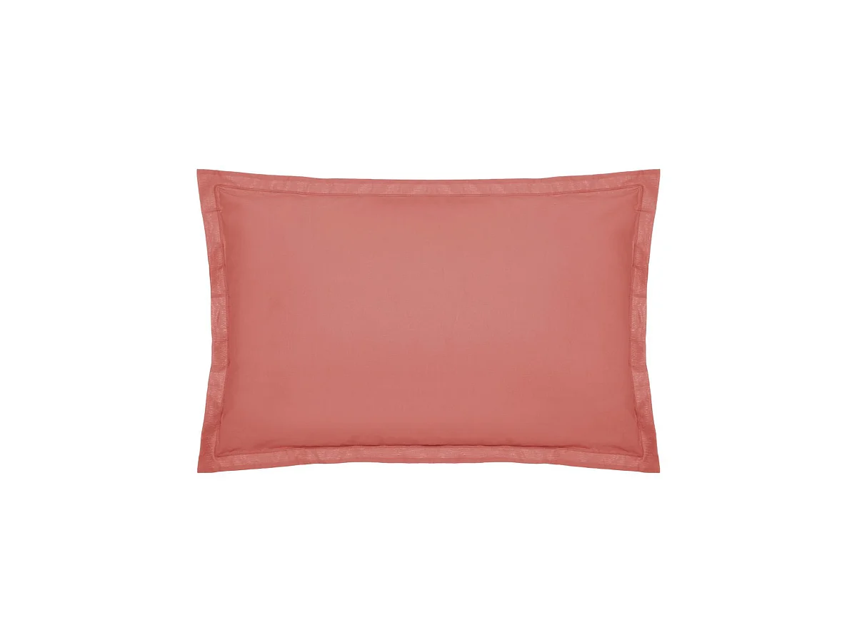 Funda de cojín algodón rosa de 50x70cm