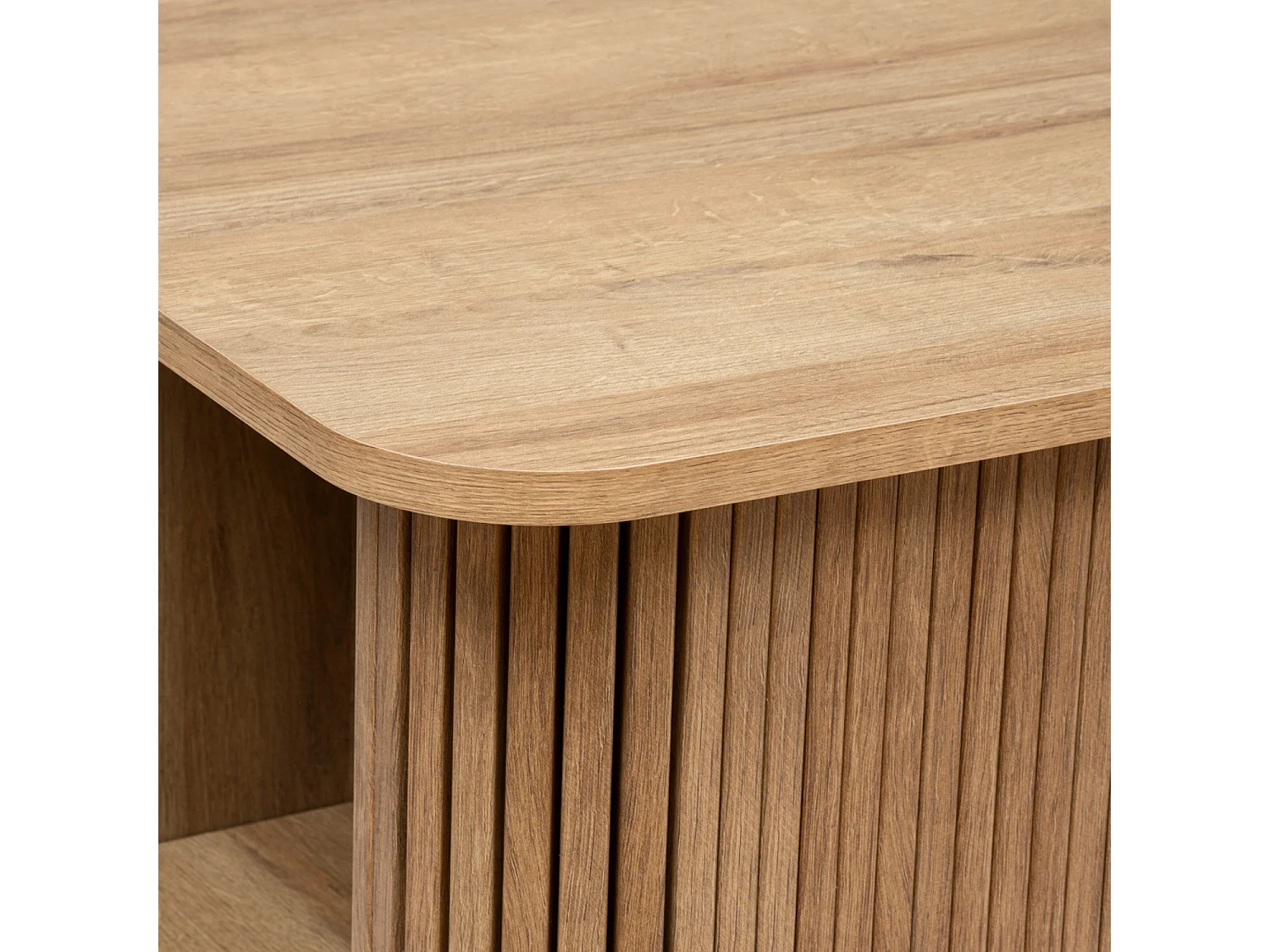Table de bar en bois MDF coloris naturel  - L. 120  x P.  60  x H.  102 cm