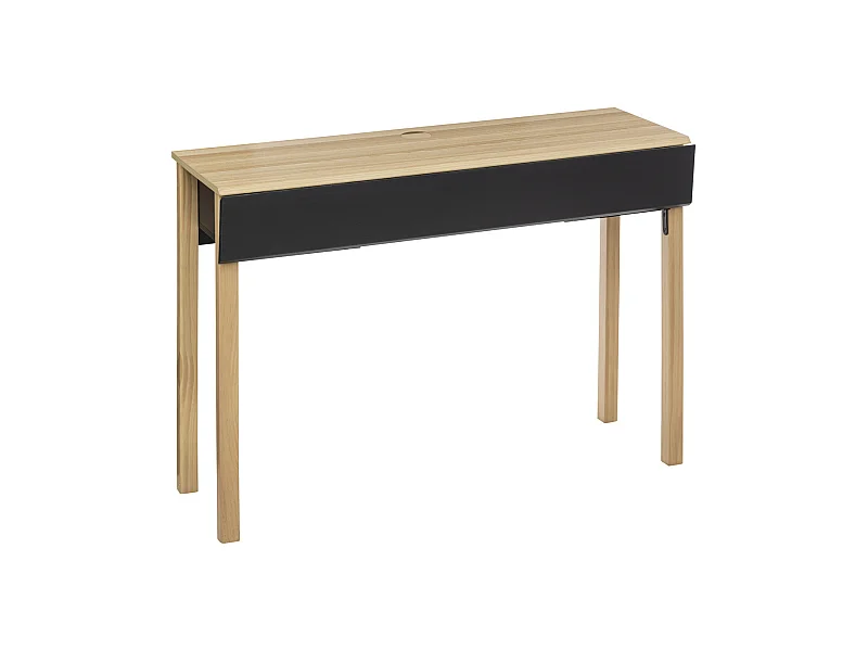 Móvel de entrada Extensio Hallway Carvalho e Cinza 111 cm