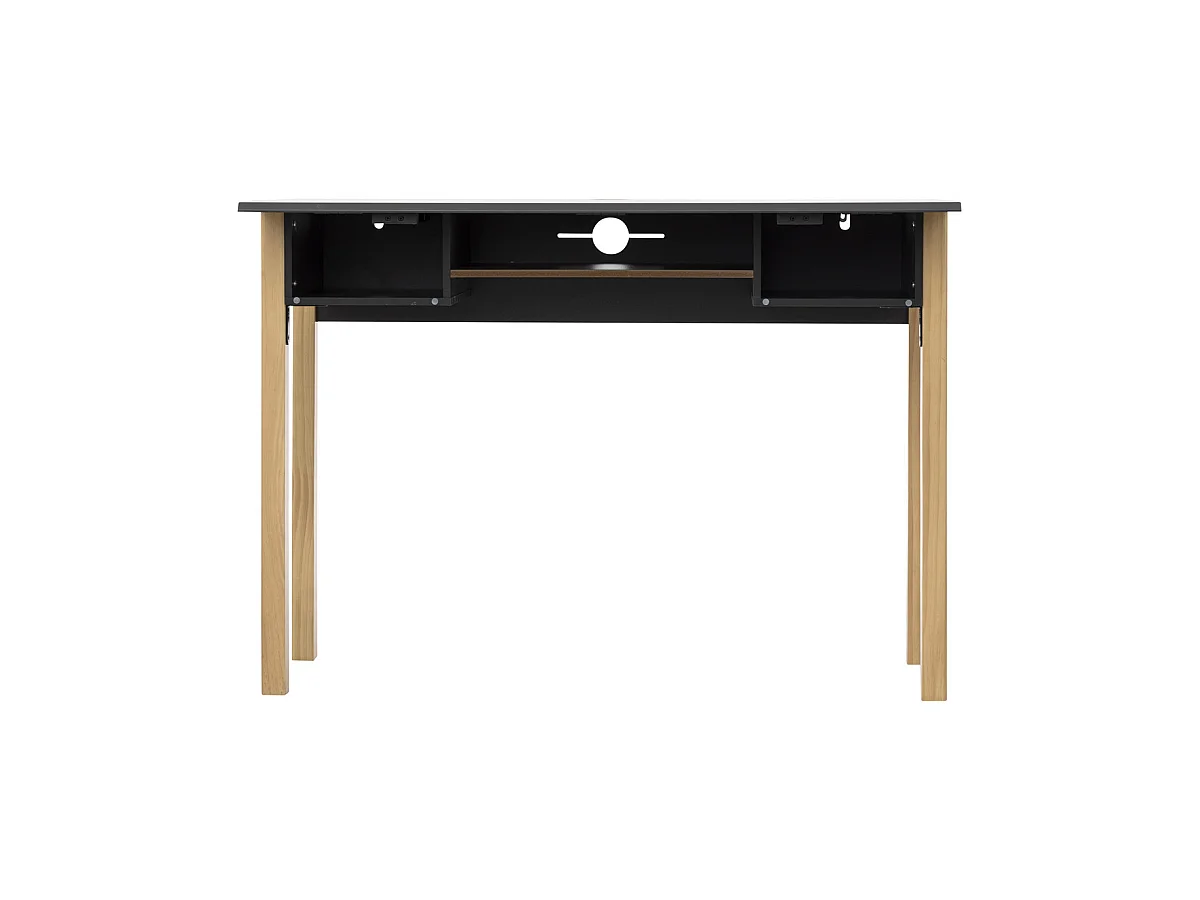 Meuble Console extensible et Bureau en Bois Beige et Gris H 80 cm