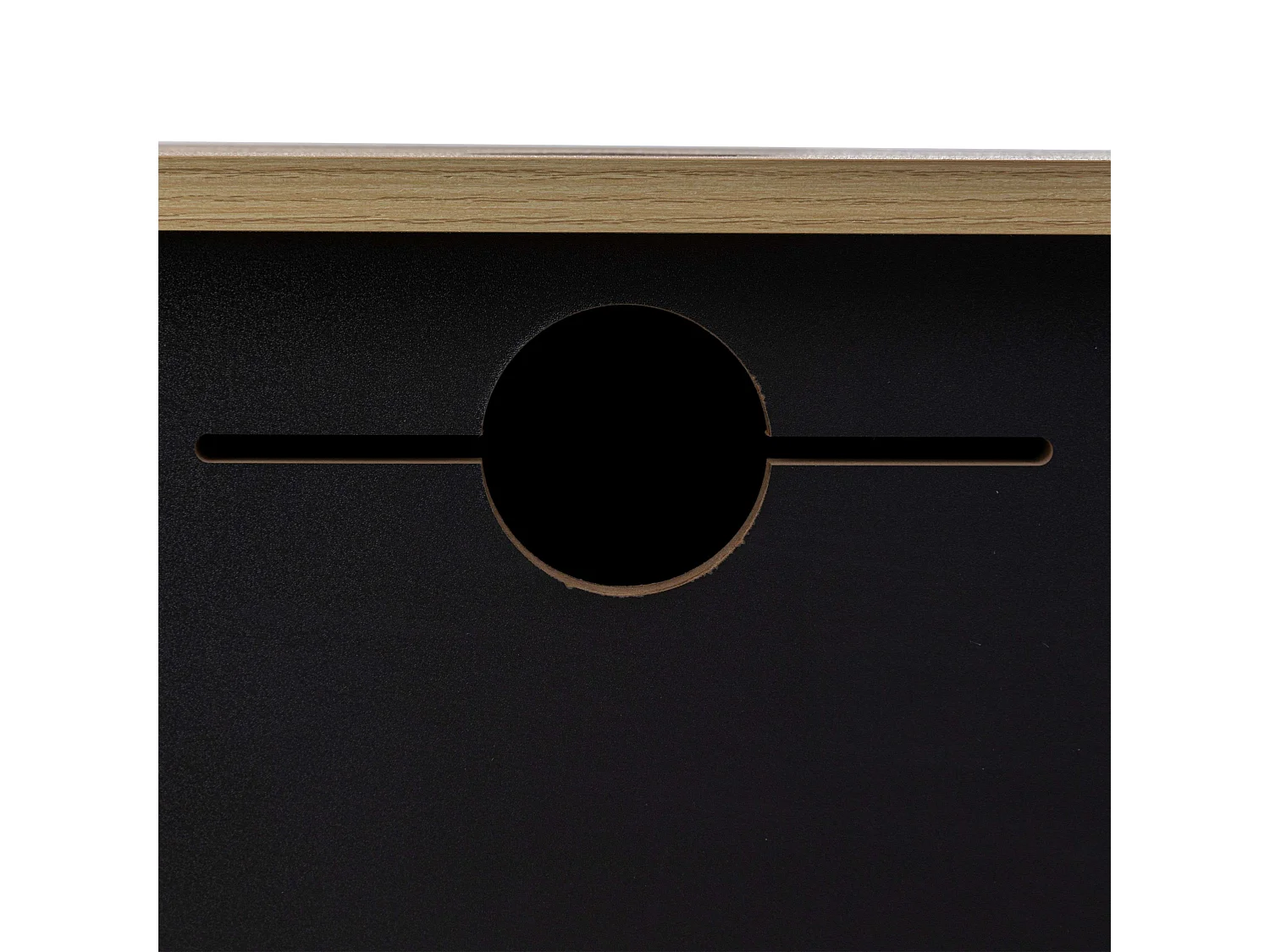 Meuble Console extensible et Bureau en Bois Beige et Gris H 80 cm