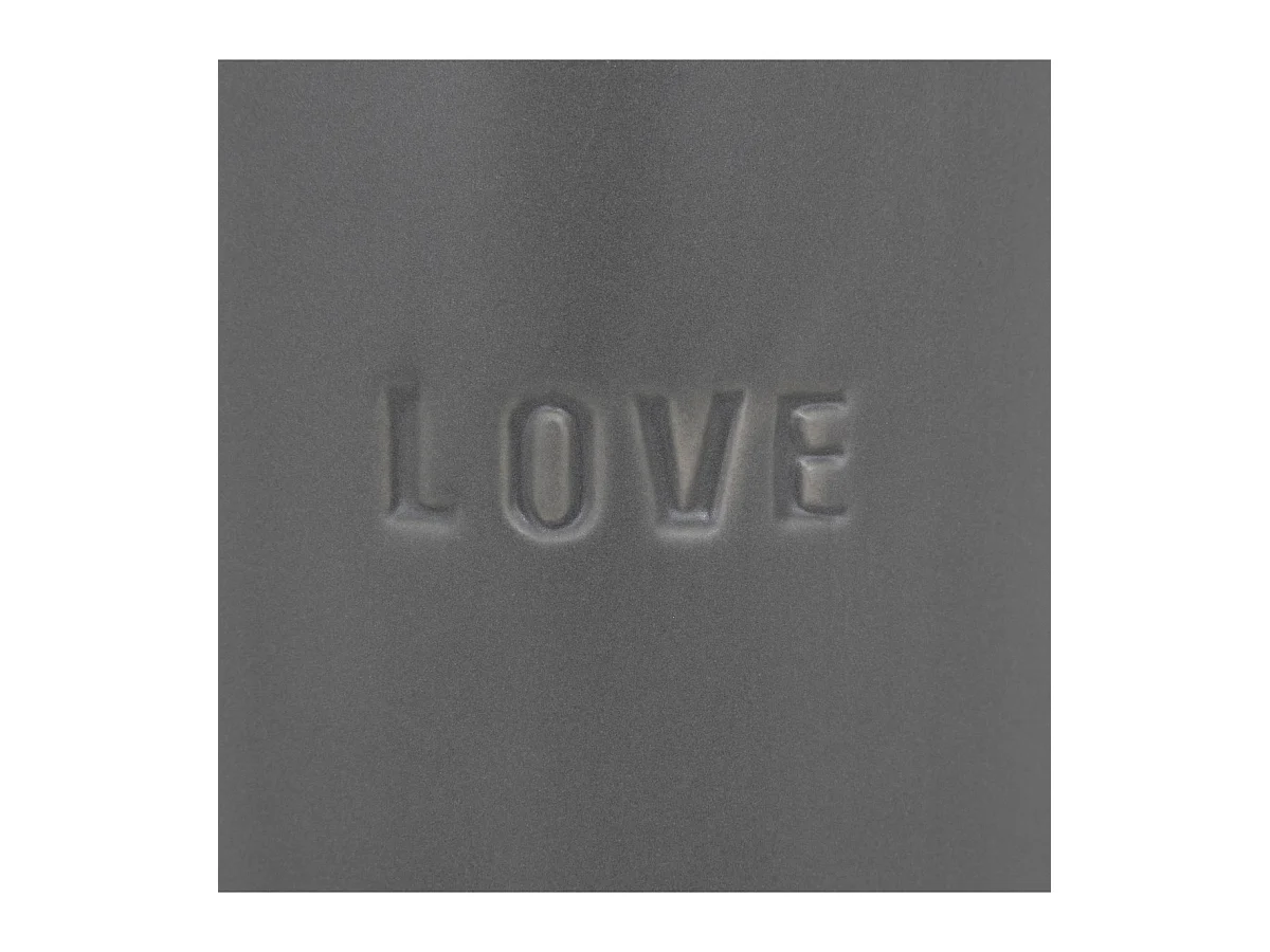 Vase en Céramique émaillée Bleu Gris D 10 x H 20 cm