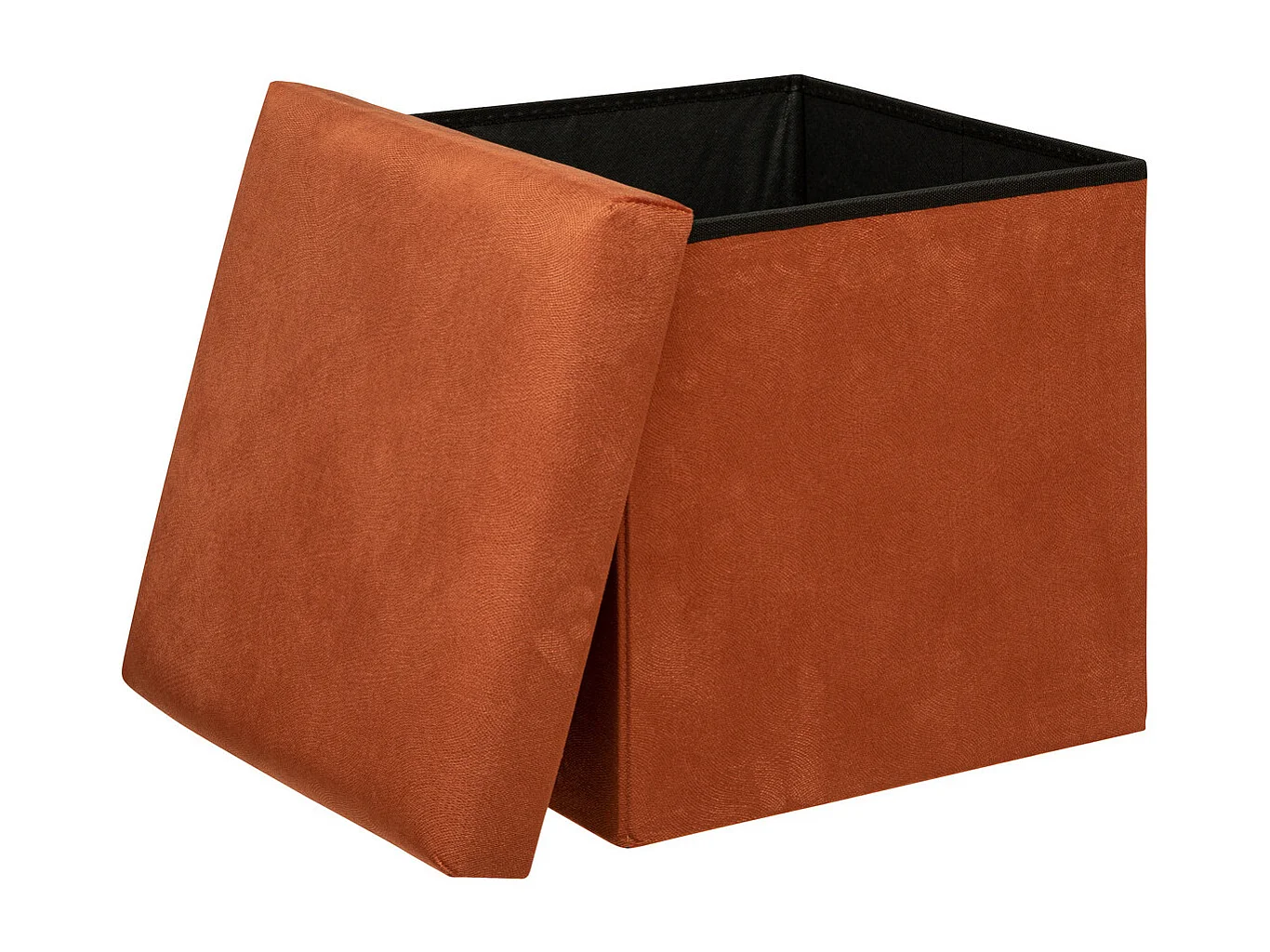 Pouf pliant et Coffre de rangement en tissu Ambre 38 x 38 cm