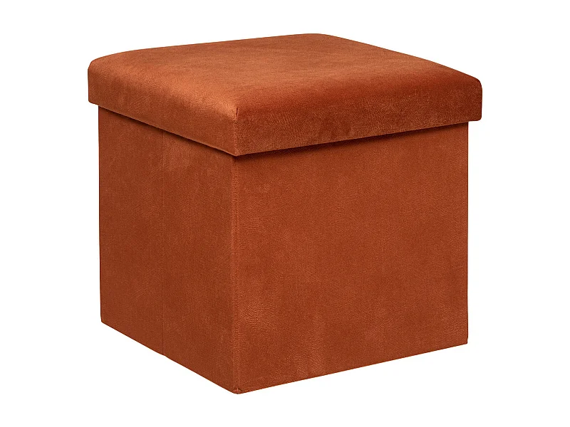 Pouf pliant et Coffre de rangement en tissu Ambre 38 x 38 cm