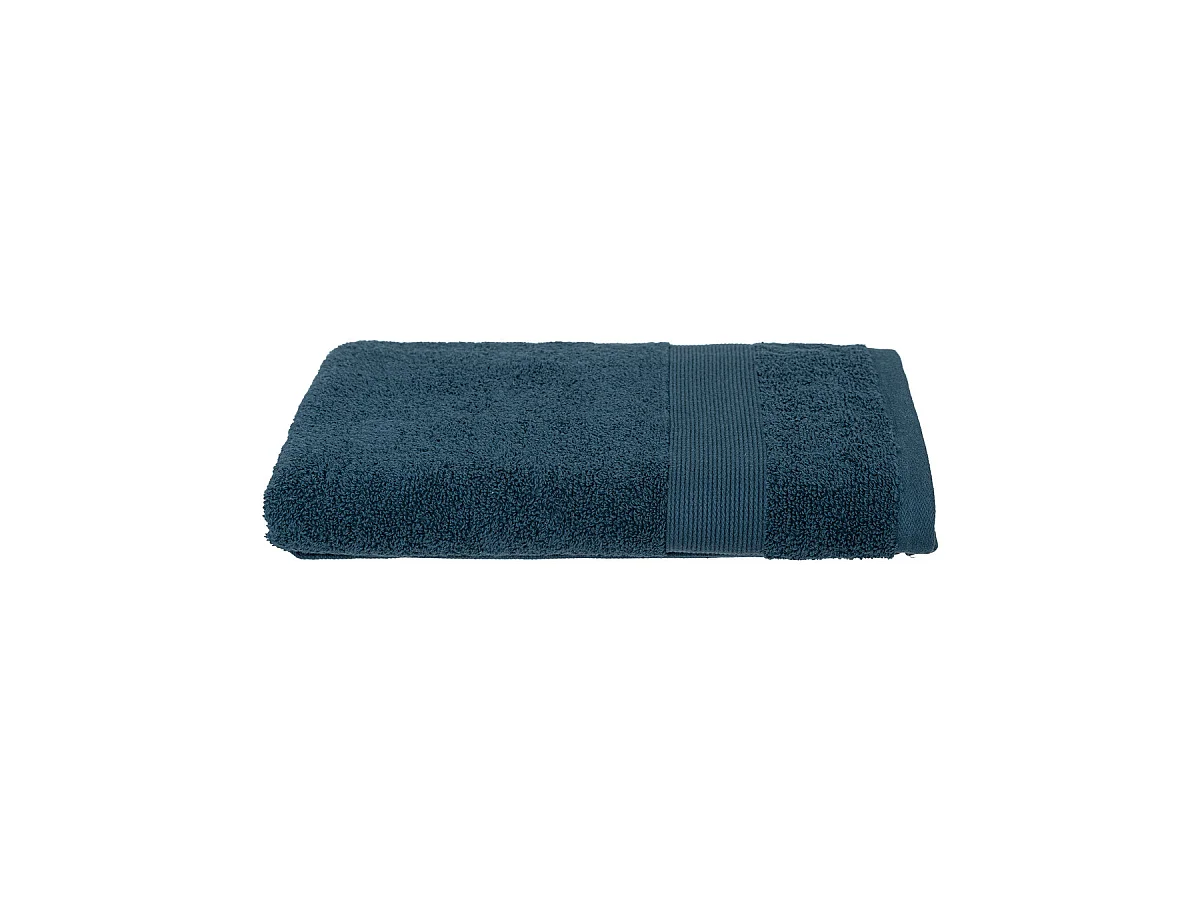 Drap de bain en Coton Bleu Egéen tissu éponge 70 x 130 cm