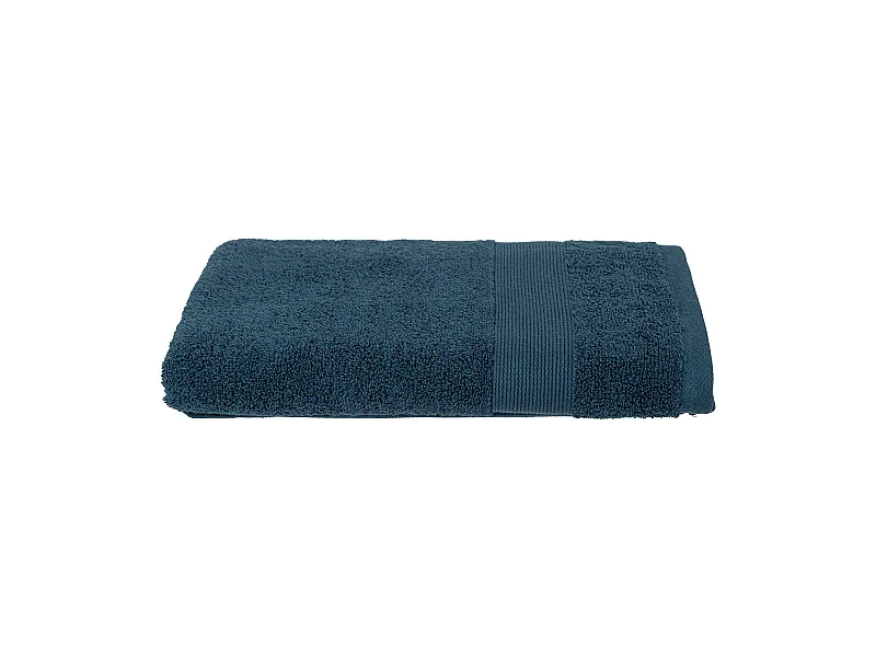 Drap de bain en Coton Bleu Egéen tissu éponge 70 x 130 cm