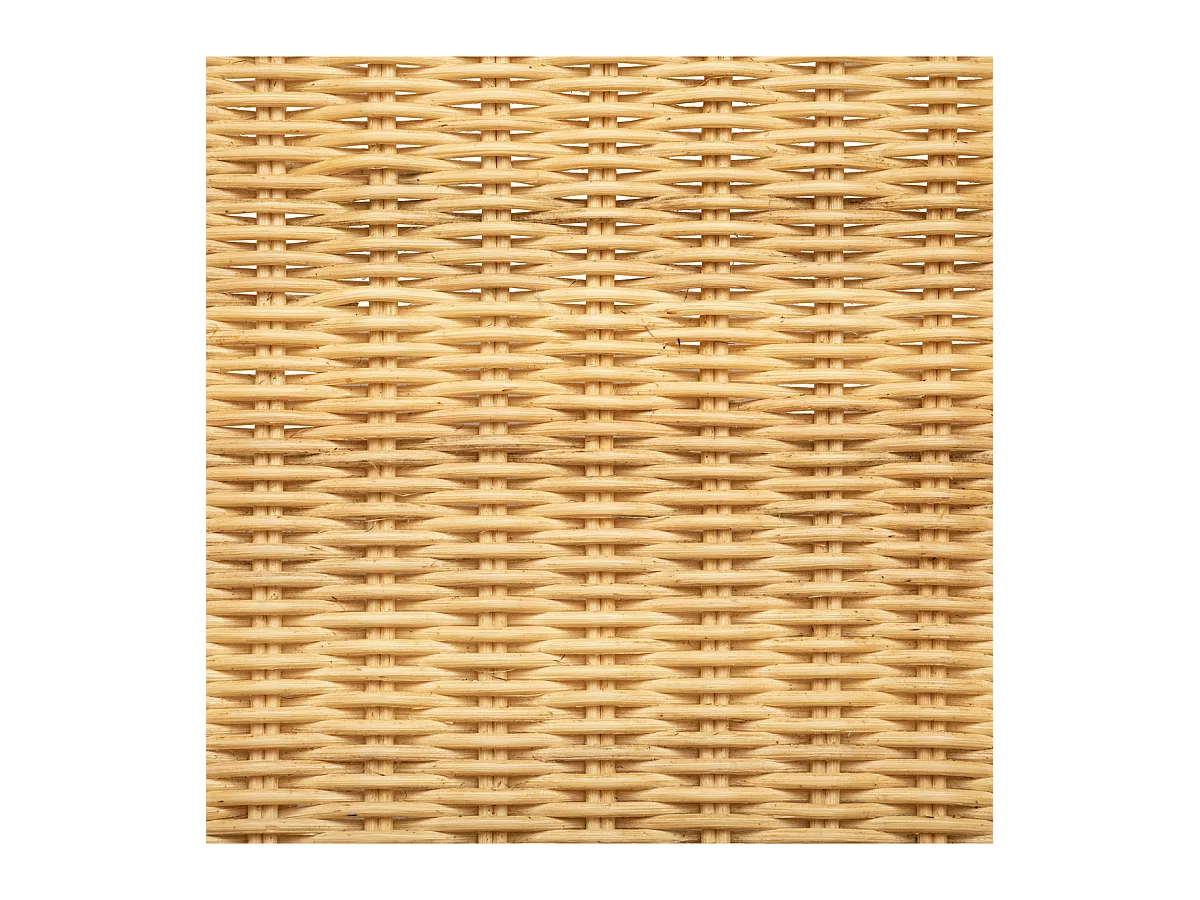 Fauteuil en Rotin Naturel et Bois d'Acajou H 82 cm