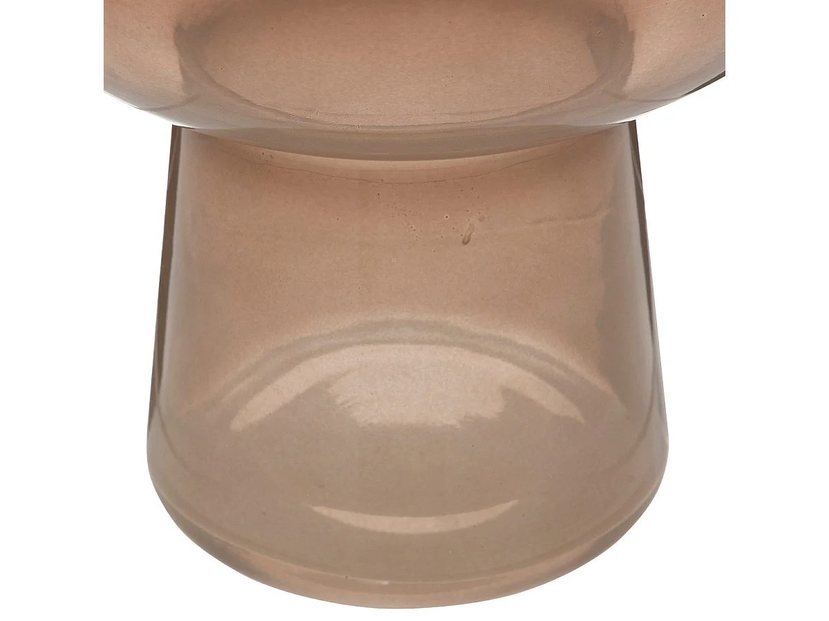 Vase boule et conique en verre Ambre H 40 cm