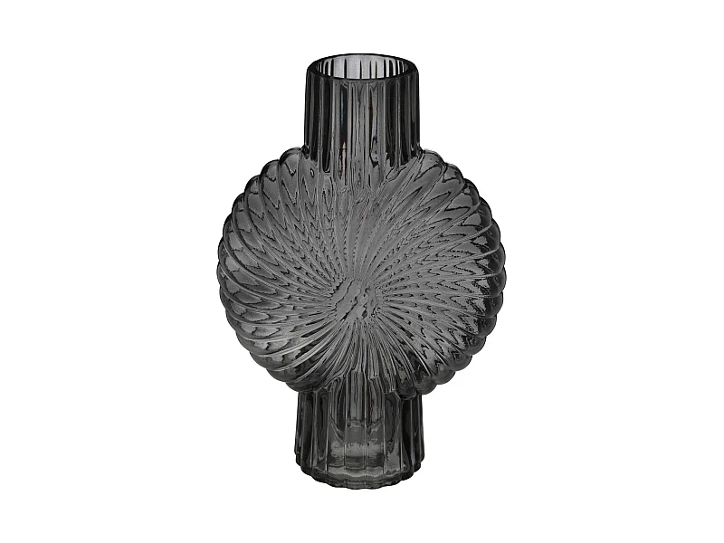 Vase Coquillage en verre Gris H 32 cm