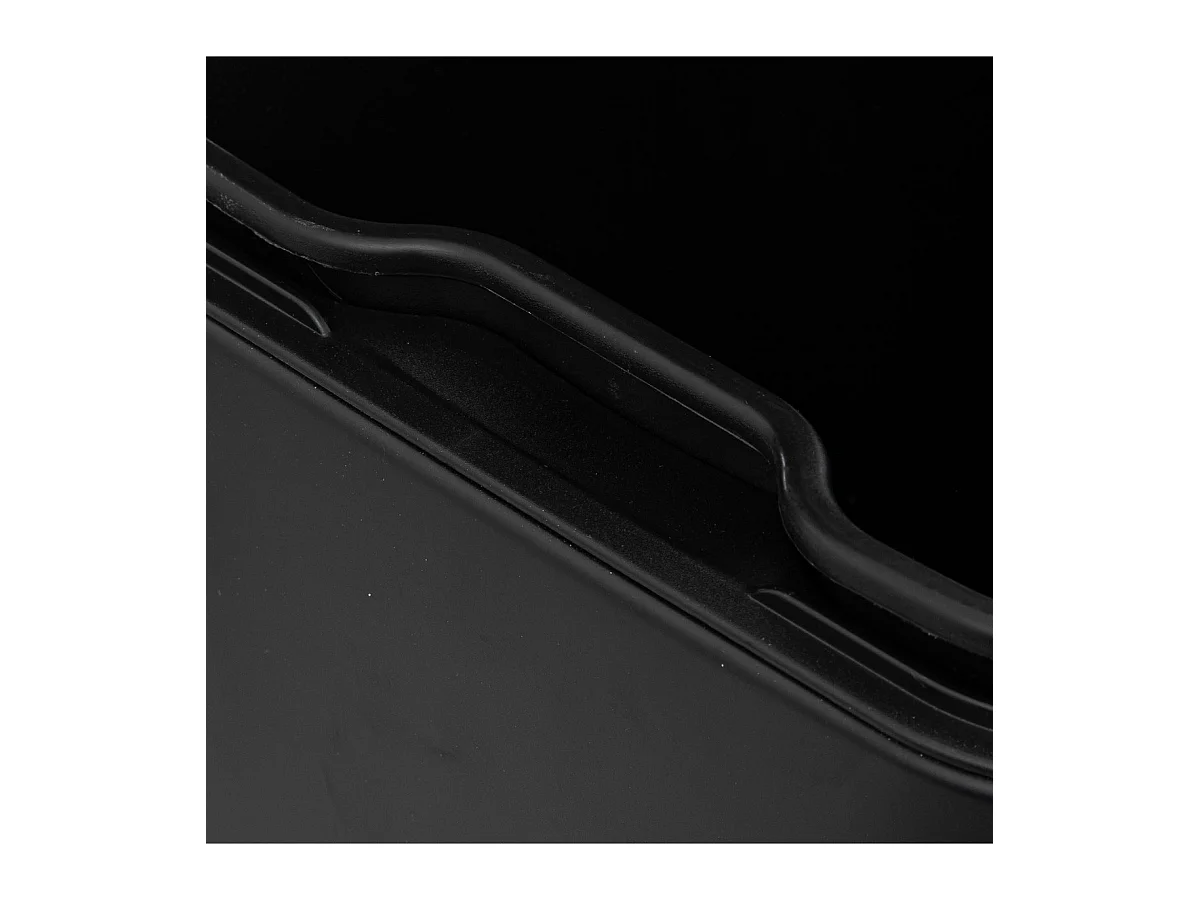 Poubelle en Métal Noir 50 Litres ouverture à pédale