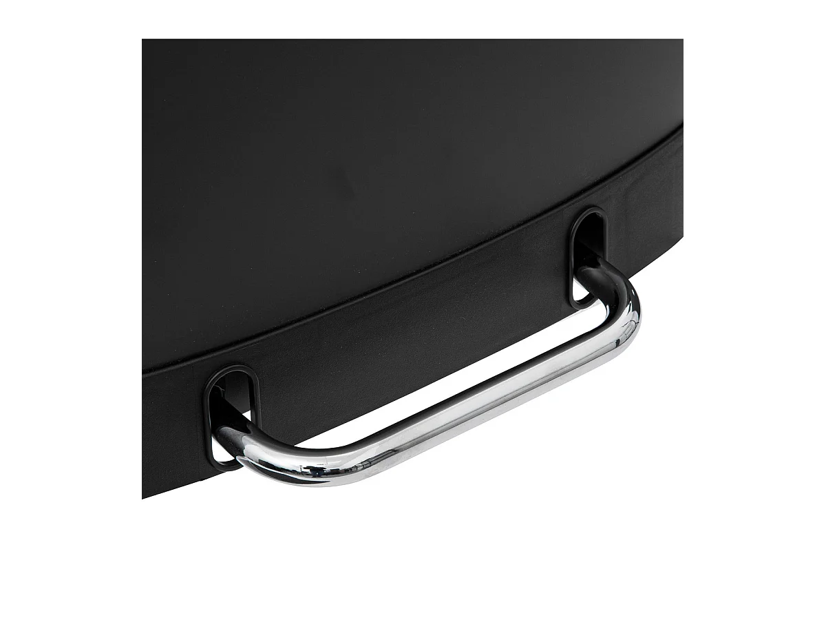 Poubelle en Métal Noir 50 Litres ouverture à pédale