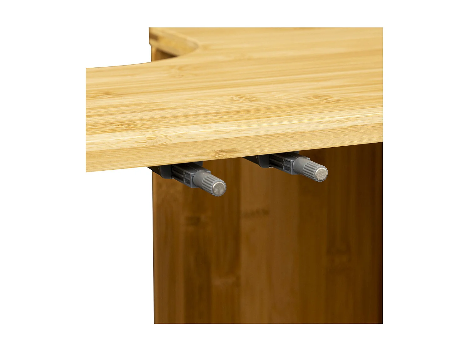 Meuble sous lavabo en Bambou 2 Portes et 1 Etagère H 80 cm