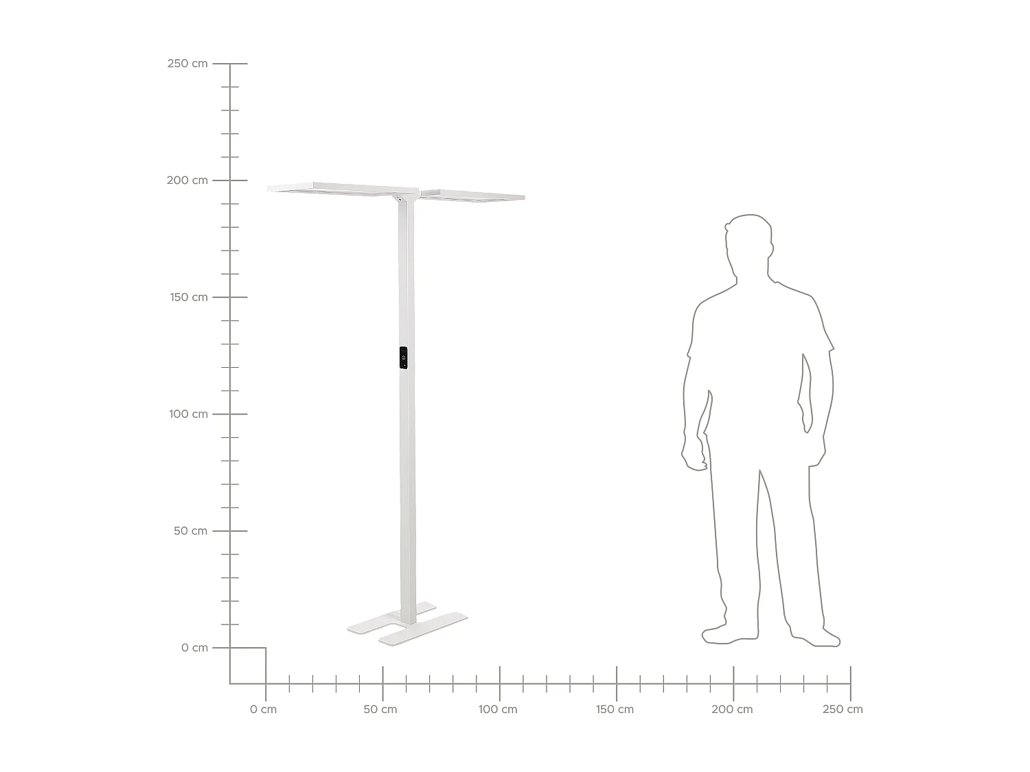 LED staande lamp SCULPTOR Met bewegingssensor Metaal Wit