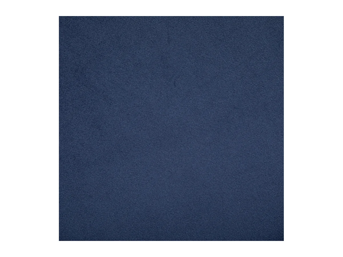 Pouf en Velours Bleu et Pieds en Métal D 44 x H 35 cm