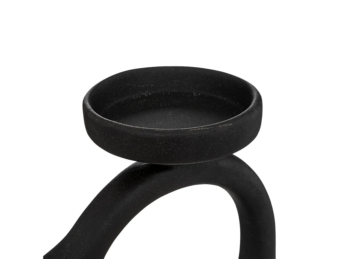 Bougeoir silhouette en Céramique Noire H 26,5 cm