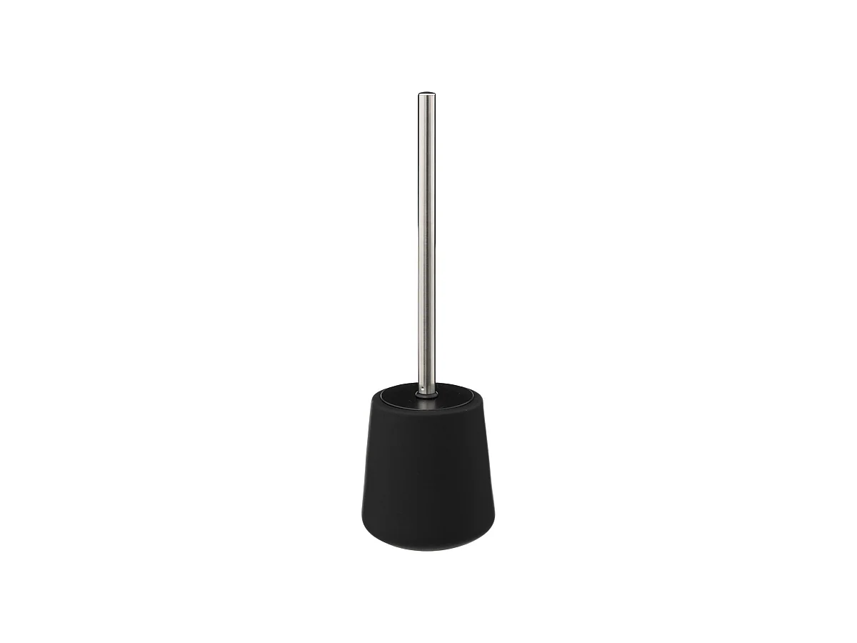 Brosse WC avec support en céramique Noir mat