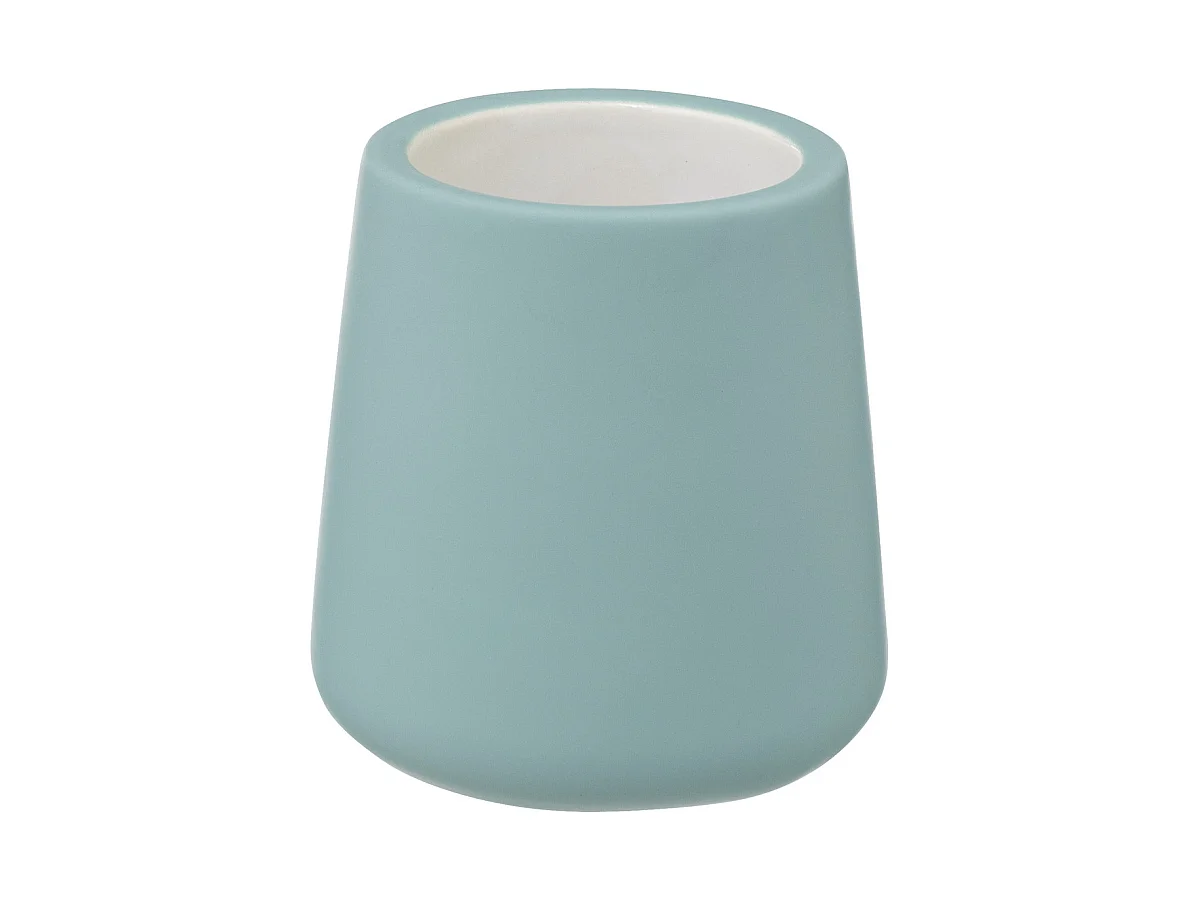 Brosse WC avec support en céramique Bleu artic