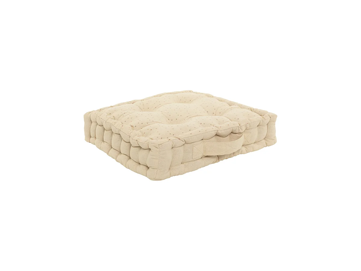 Coussin de sol Berlingot Beige 40 x 40 cm
