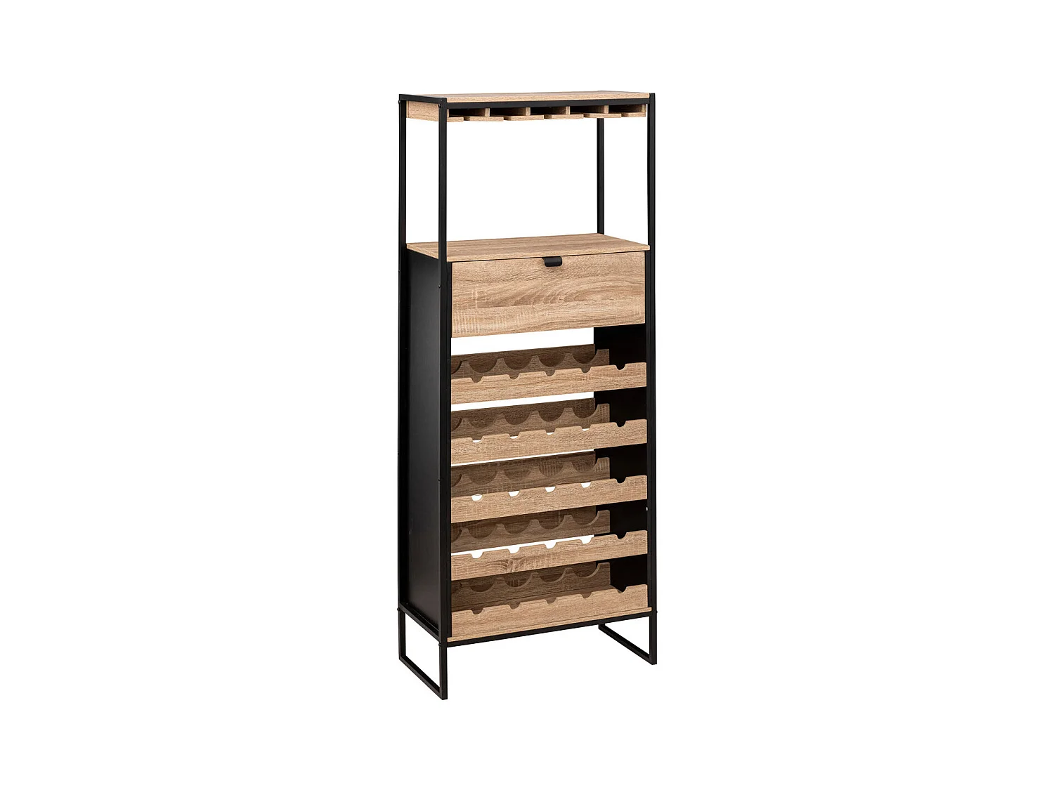 Meuble de Bar Range Bouteilles et Porte Verres  H 160 cn
