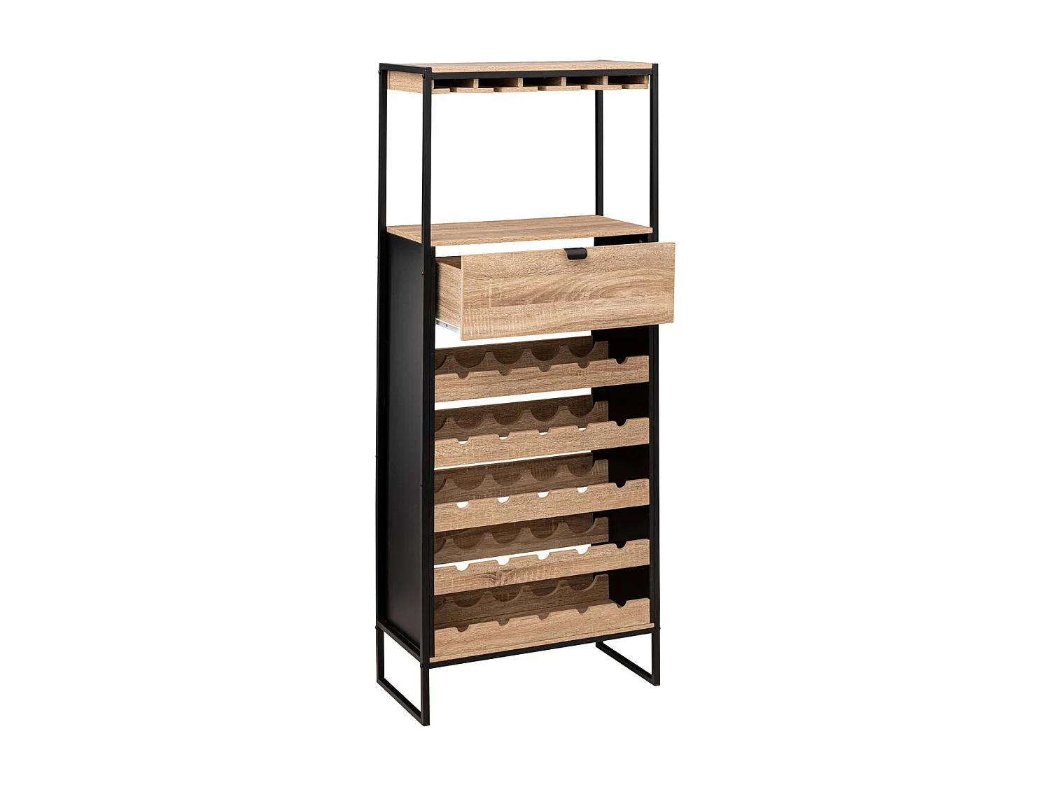 Meuble de Bar Range Bouteilles et Porte Verres  H 160 cn