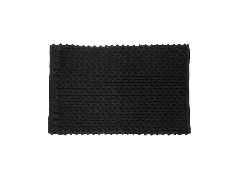 Tapis de Salle de Bain épais Noir 50 x 75 cm