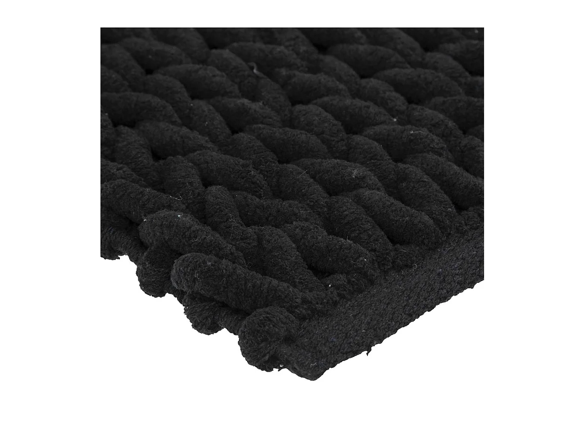Tapis de Salle de Bain épais Noir 50 x 75 cm