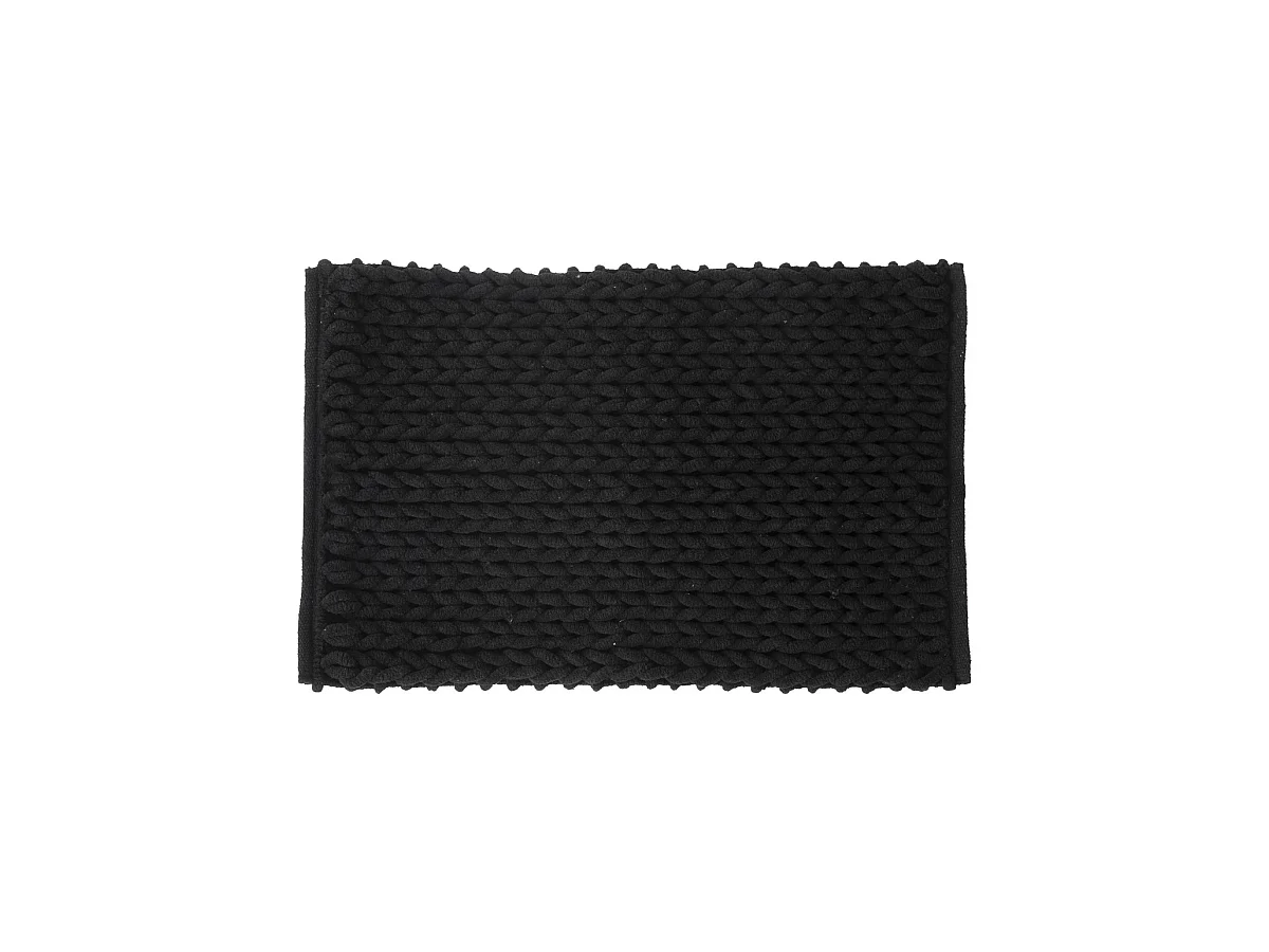Tapis de Salle de Bain épais Noir 50 x 75 cm