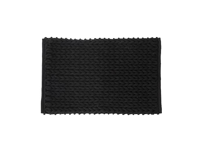 Tapis de Salle de Bain épais Noir 50 x 75 cm