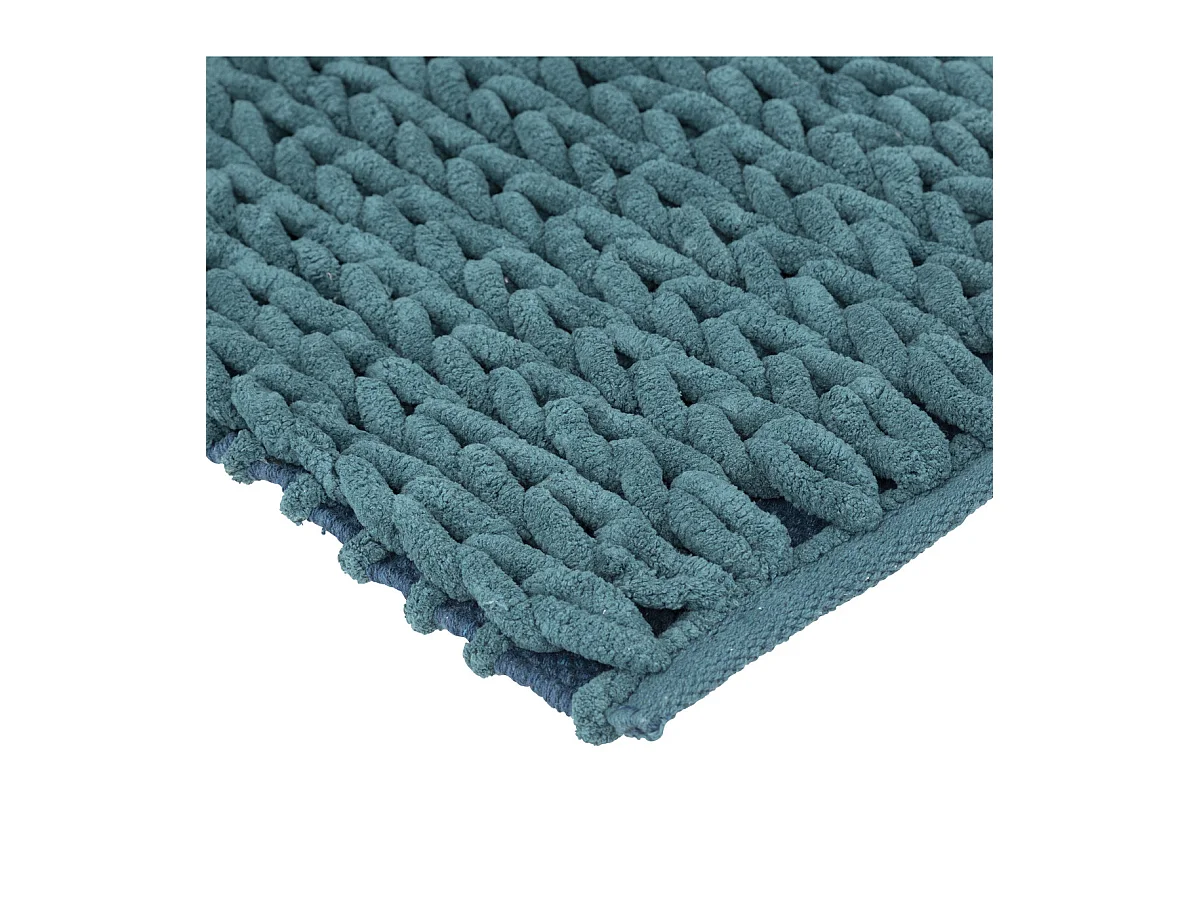 Tapis de Salle de Bain épais Bleu 50 x 75 cm