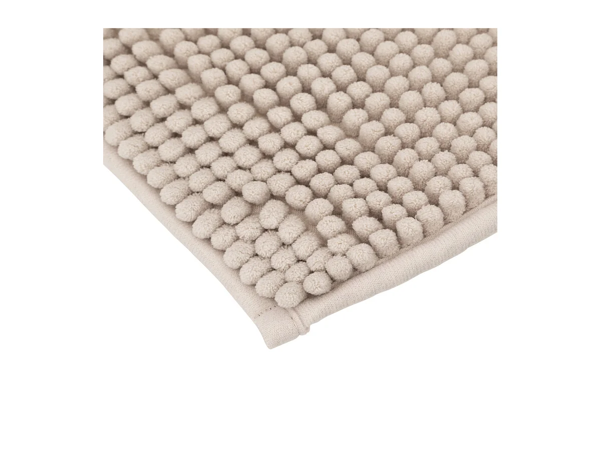 Tapis de Salle de bain Beige chenille 50 x 80 cm