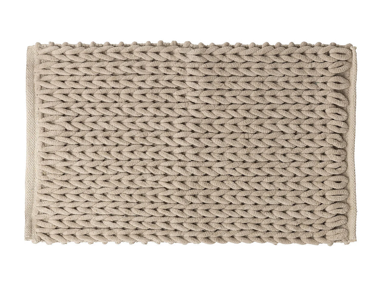Tapis de Salle de Bain épais Beige 50 x 75 cm