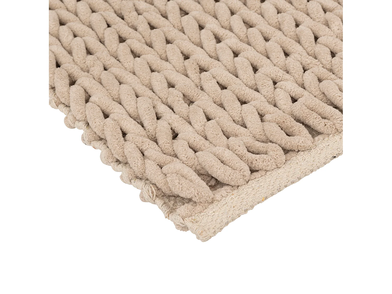 Tapis de Salle de Bain épais Beige 50 x 75 cm