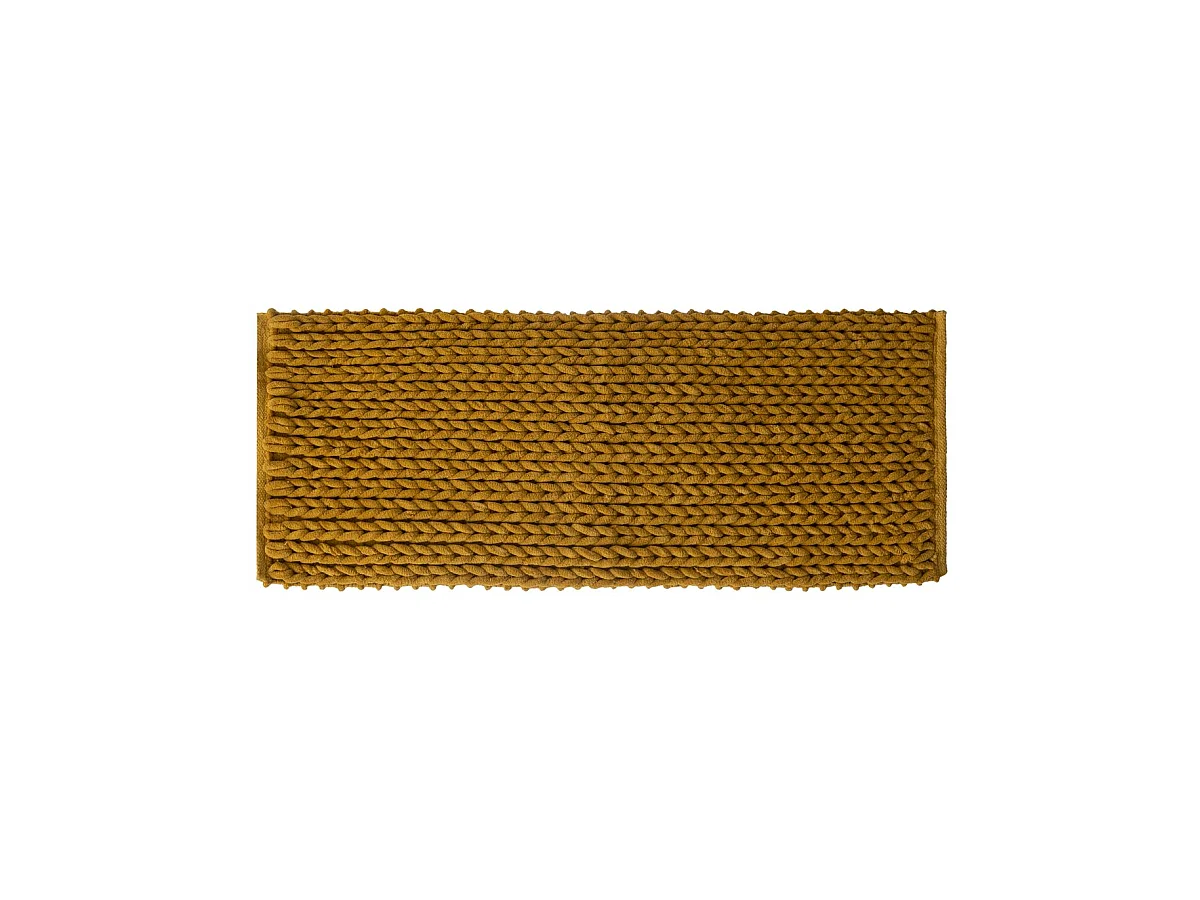 Grand Tapis de Salle de Bain épais Jaune moutarde 50 x 120 cm