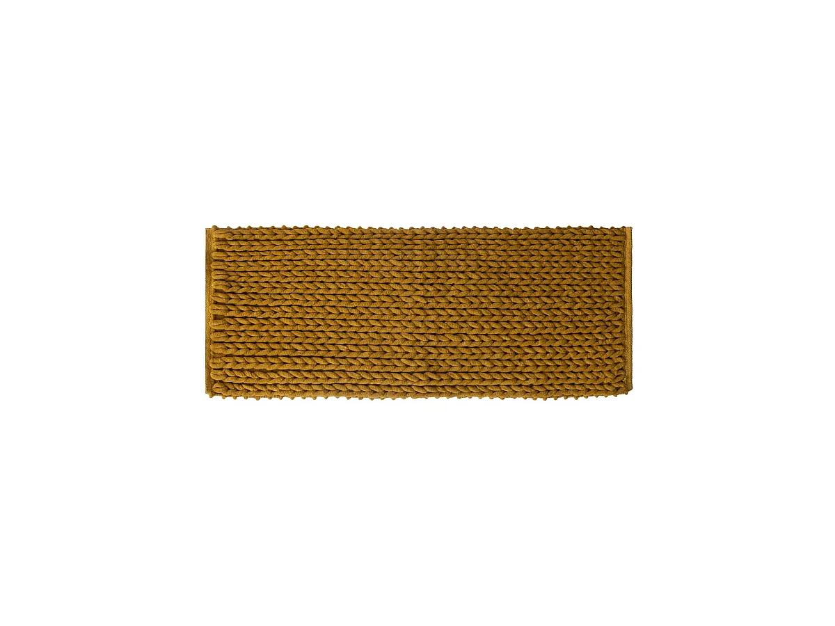 Grand Tapis de Salle de Bain épais Jaune moutarde 50 x 120 cm
