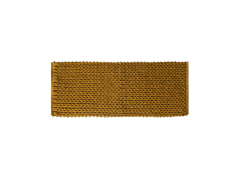 Grand Tapis de Salle de Bain épais Jaune moutarde 50 x 120 cm
