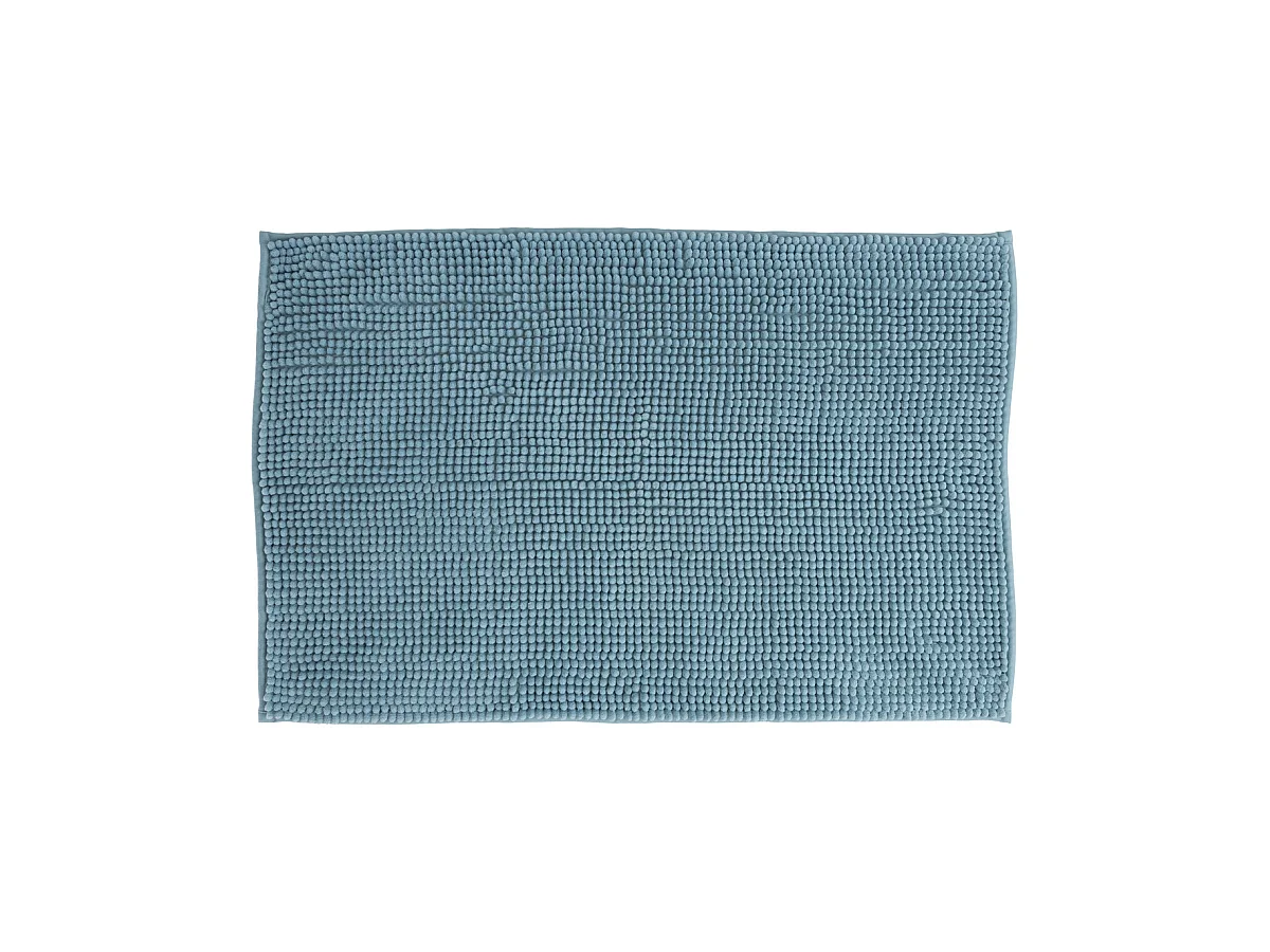 Tapis de Salle de bain Bleu Artic chenille 50 x 80 cm