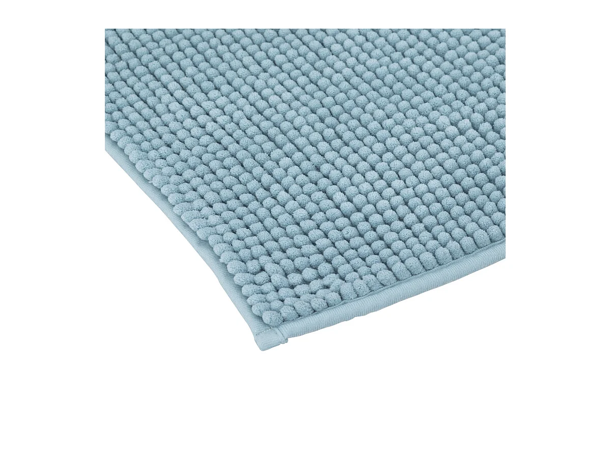 Tapis de Salle de bain Bleu Artic chenille 50 x 80 cm