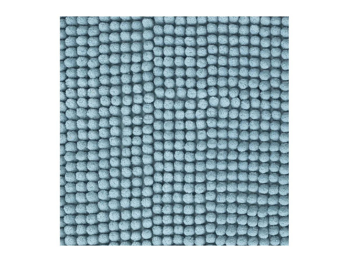 Tapis de Salle de bain Bleu Artic chenille 50 x 80 cm