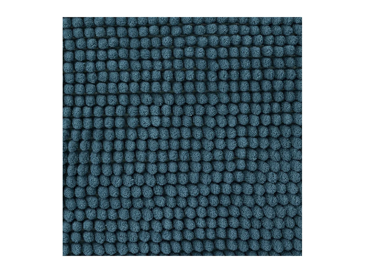 Tapis de Salle de bain Bleu chenille 50 x 80 cm