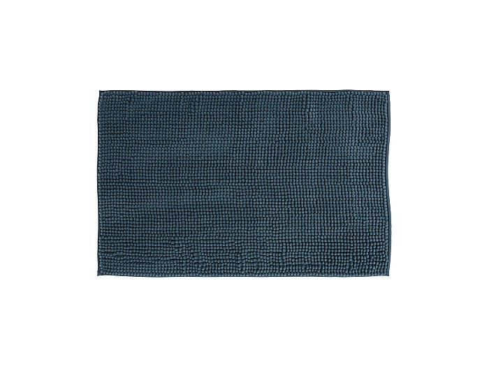 Tapis de Salle de bain Bleu chenille 50 x 80 cm