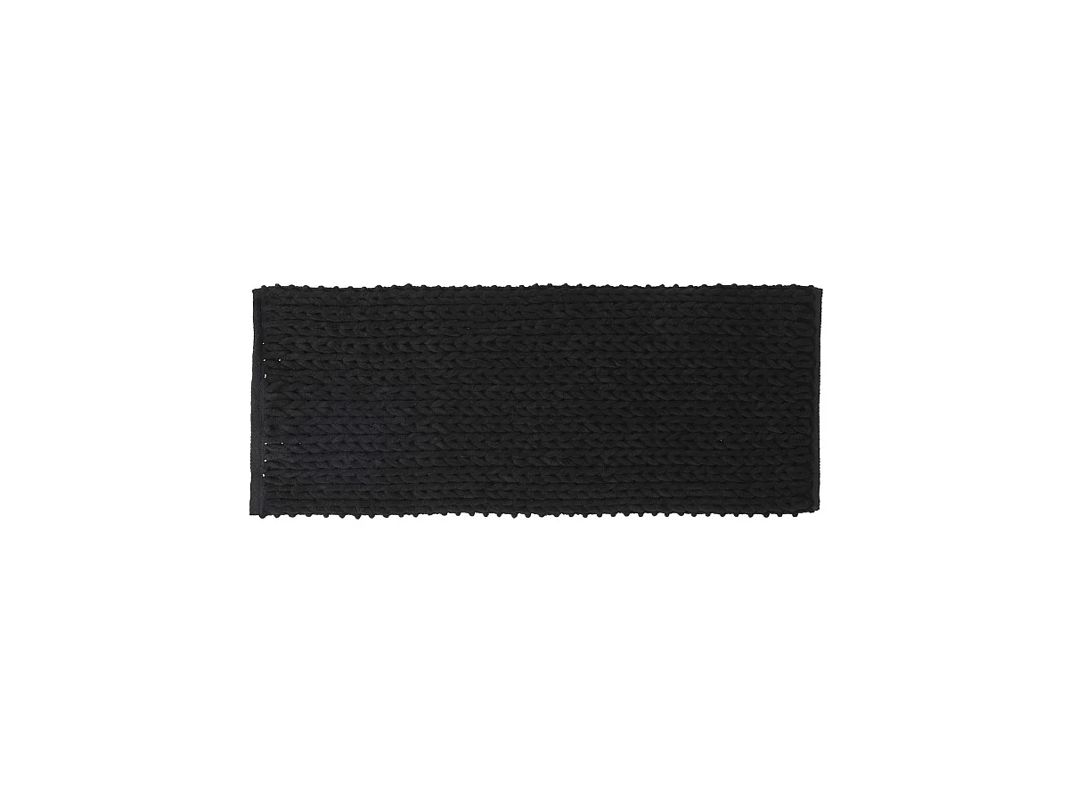 Grand Tapis de Salle de Bain épais Noir 50 x 120 cm