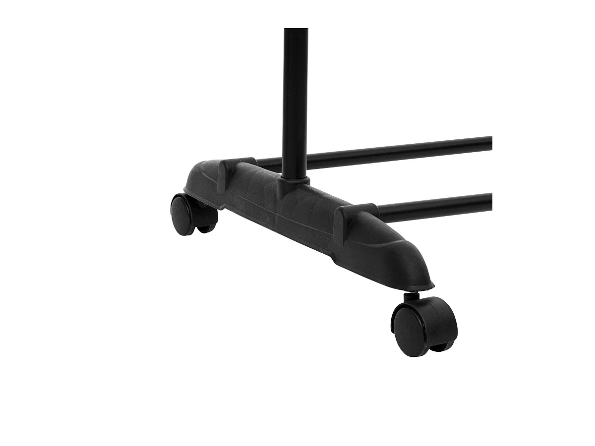Penderie Portant à vêtements en métal noir extensible en hauteur H 160 cm