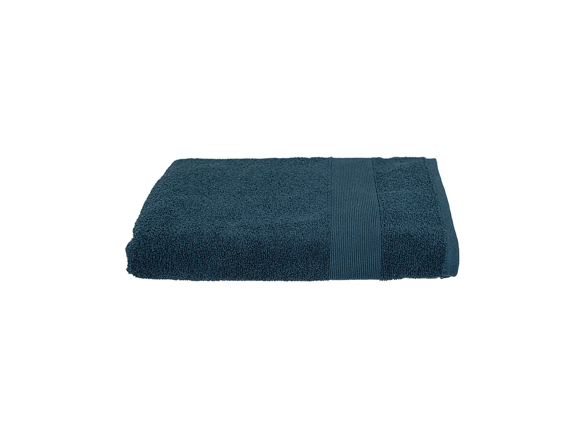 Drap de bain en Coton Bleu égéen tissu éponge 100 x 150 cm