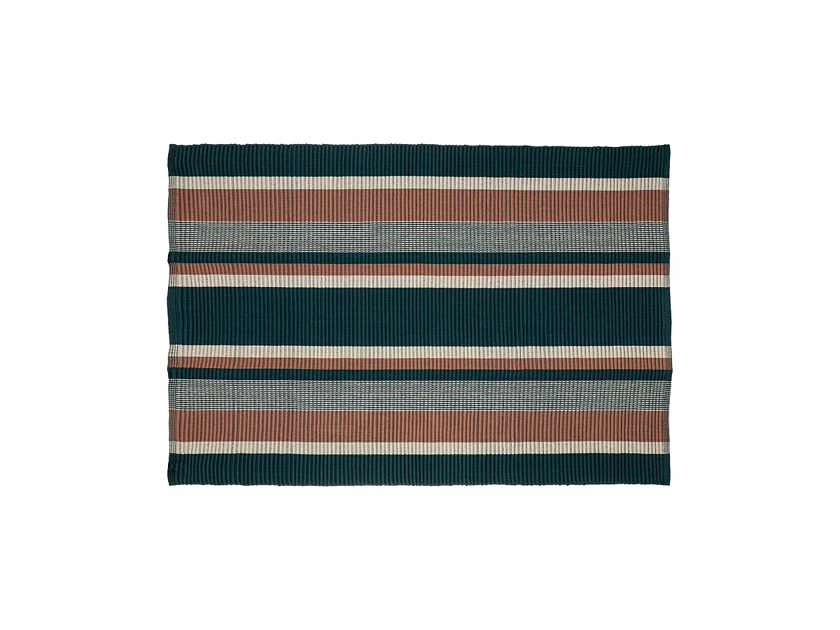 Tapis décoratif en Coton cannelé Multicolore 120 x170 cm